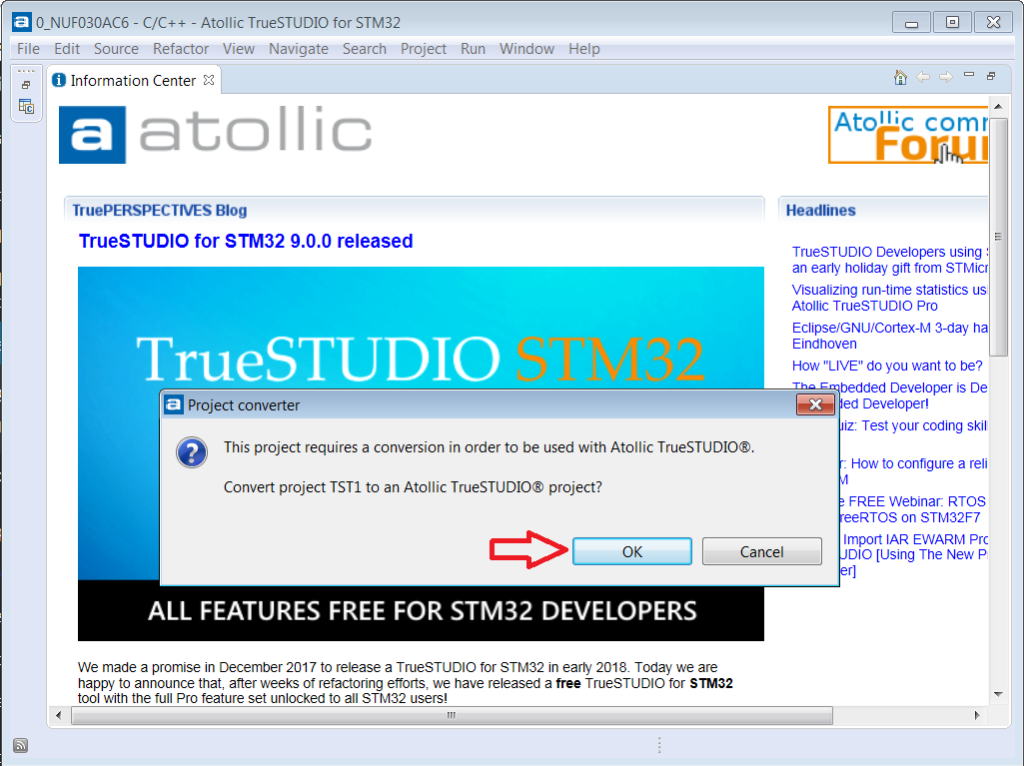 atollic truestudio programming