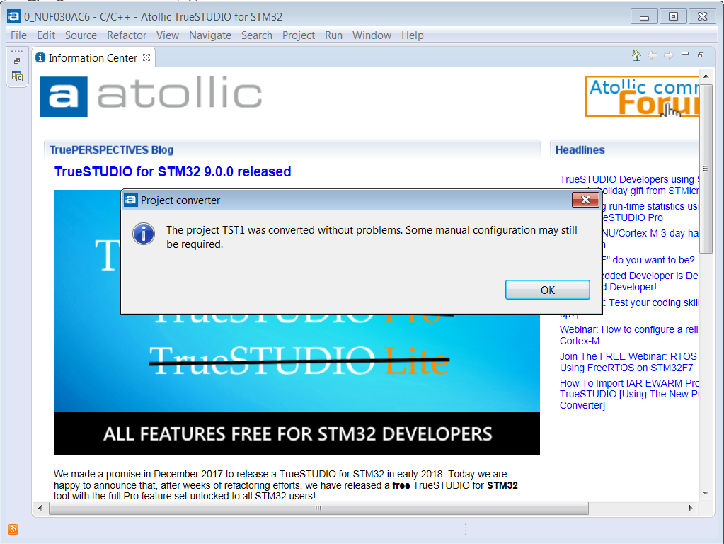 atollic truestudio emulator